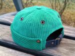 light green brimless docker cap